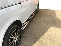 Боковые трубы (2 шт, нерж) 50мм, Длинная база для Volkswagen T5 Transporter 2003-2010 гг