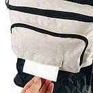 Сумка на коляску Baby Go з водовідштовхувальним покриттям та карабінами (бежева 30×18×13 см), фото 8