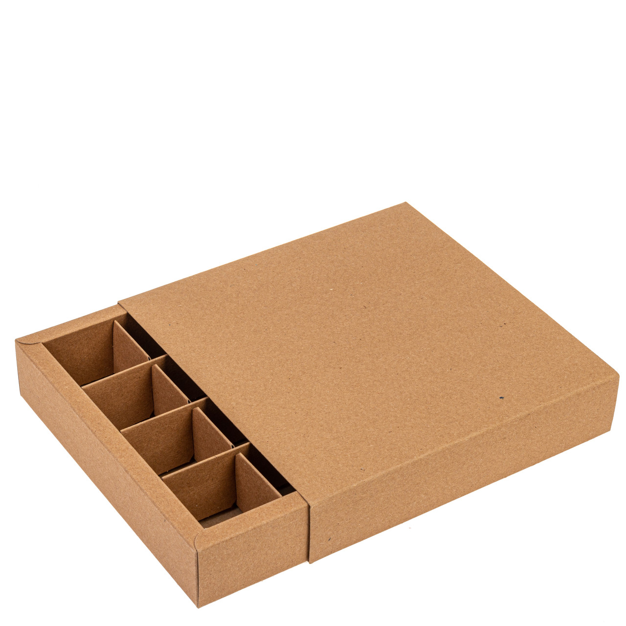 Коробка 180х180х35 (на 16 цукерок) без вікна, крафт, фото 1