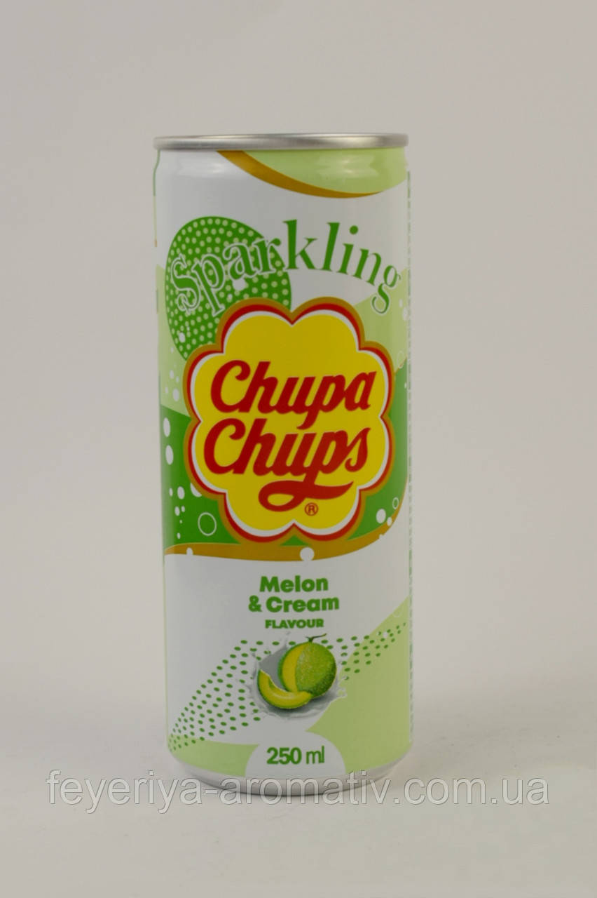 Газований напій Chupa Chups Melon & Cream 250 мл Південна Корея