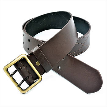 Шкіряний офіцерський ремінь Портупея Weatro Колір Коричневий 120,130 см prt-ukr-m5k-4