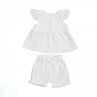 Набор для девочки одежды детский шорты муслин 68р , white, белый