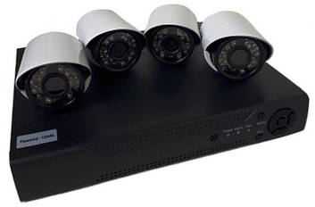 Комплект відеоспостереження на 4 камери з відеореєстратором DVR KIT 520 AHD 4ch Gibrid Дропшипинг