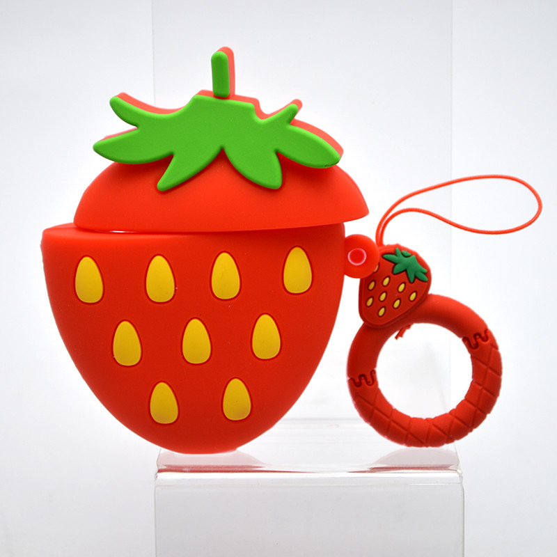 Чохол накладка Emoji series для AirPods 1/2 Strawberry