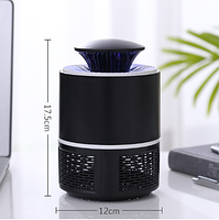 Лампа пастка для комарів Mosquito Killer Black Знищувач комарів для дому Лампа пастка для комах, фото 4