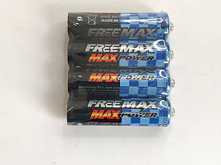 Батарейки пальчикові AA 1,5В 4шт FREEMAX R6P