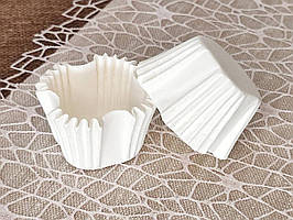 Форма квадратна паперова для цукерок Біла, Д30мм, висота 30мм (Комплект 100шт)