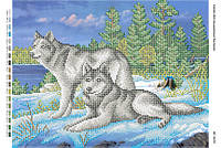 Картина для вышивки бисером БС-3222 Вовки