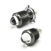 LED лампа H4 лінза (ближнє-дальнє світло). для авто та мотоциклiв світлодіодні. 1шт