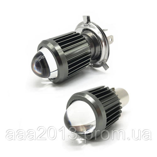 LED лампа H4 линза светодиодная (ближний-дальний свет ) . для ...