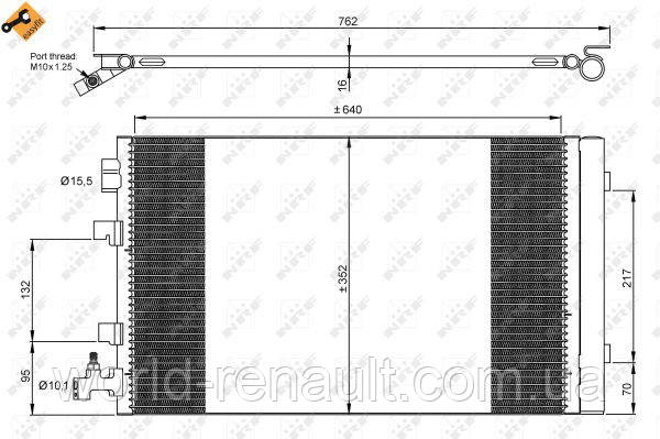 NRF 35932 — Радіатор кондиціонера на Рено Меган III 1.5dci, 1.6i 16V, 1.6dci