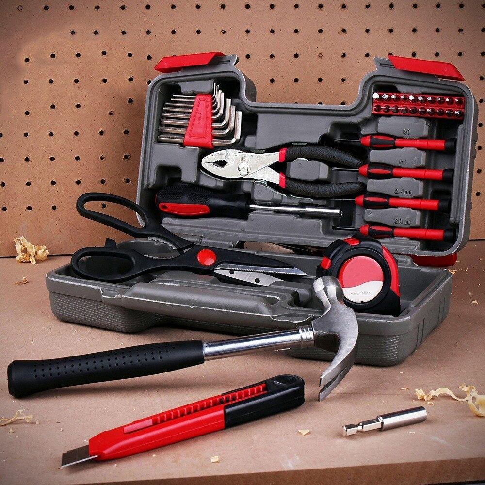 Набор ручных инструментов в кейсе 39 предметов для мелких хозяйственных и ремонтных работ - фото 2 - id-p1643379120