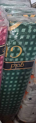 Тканина для постільної білизни Бязь "Gold" Lux GL3693green (50м) брендовий принт на зеленому, фото 3