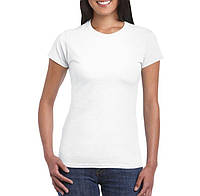 Жіноча футболка SoftStyle 153, ТМ Gildan, колір білий, розм. M