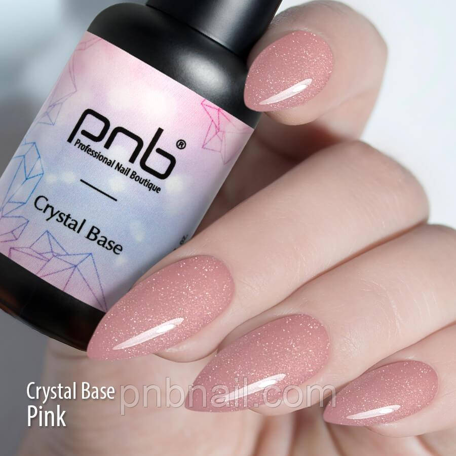 Crystal Base PNB, pink (Світловідбиваюча база ) / 8 мл