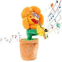 Танцующий и поющий "Цветок-саксофонист" / Детская музыкальная Игрушка-Повторюшка