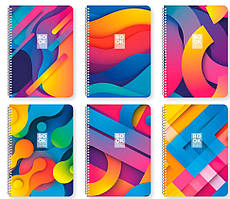 Блокнот, А5, 80 л., спіраль, карта, мат. лам., STUDENT, 6099