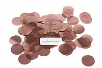 Конфетти матовые круглые #033(1,5см-500г) розовое-золото