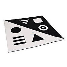 Коврик-мат чорно-білий розважально-розвиваючий килимок для малюків