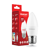 Лампа LED Vestum C37 4W 3000K 220V E27