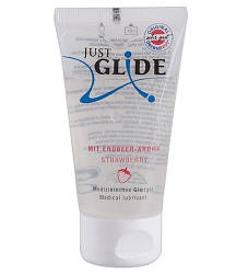 Оральний медичний клубрикант Just Glide Strawberry на водній основі Just Glide 50 мл. Германия