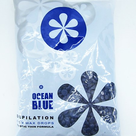 Віск гарячий у гранулах Simple Use Beauty з додаванням полімеру 800 гр OCEAN BLUE