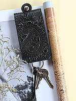 Ключница Turtle Comfort карманная длинная с восточным рисунком | ключница кожаная мужская Черный