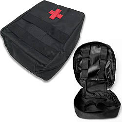 Підсумок під аптечку (20х15х8 см) Чорна / Тактична військова аптечка