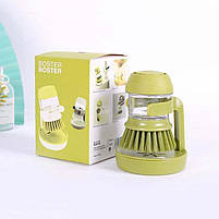 Щітка для миття посуду з диспенсером для рідини JESOPB Soap Brush Green-1855, фото 5