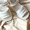 Босоніжки жіночі шкіряні білі дутики, фото 3