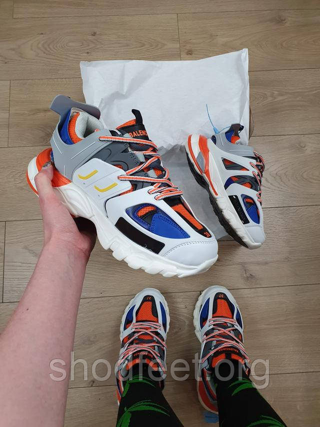 Balenciaga Track Trainers White Blue Orange ShodFeet 1643461865