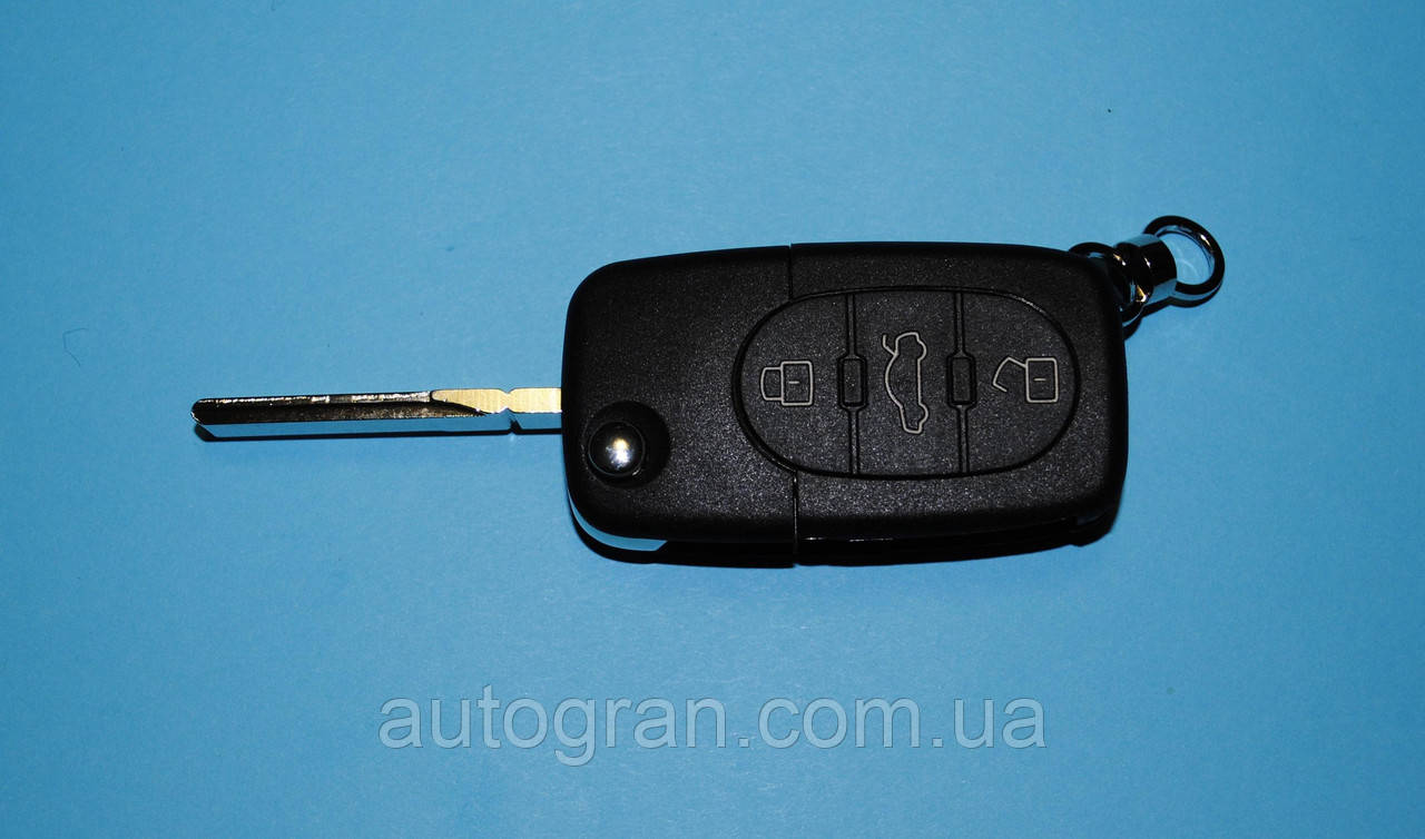 Корпус викидного ключа Volkswagen 3 кнопки старий тип під 1 батарейку