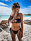 Роздільний купальник бандо з ліфом - шторки, на зав'язках (р. S, M) 77KP639, фото 7