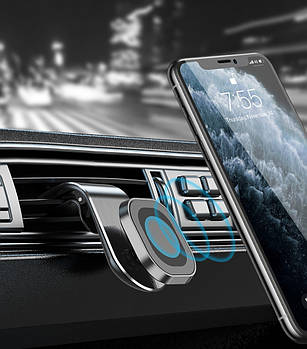 Тримач телефону на дефлектор із поворотним механізмом