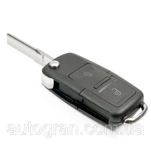 Корпус викидного ключа Volkswagen Skoda 2 кнопки, фото 1