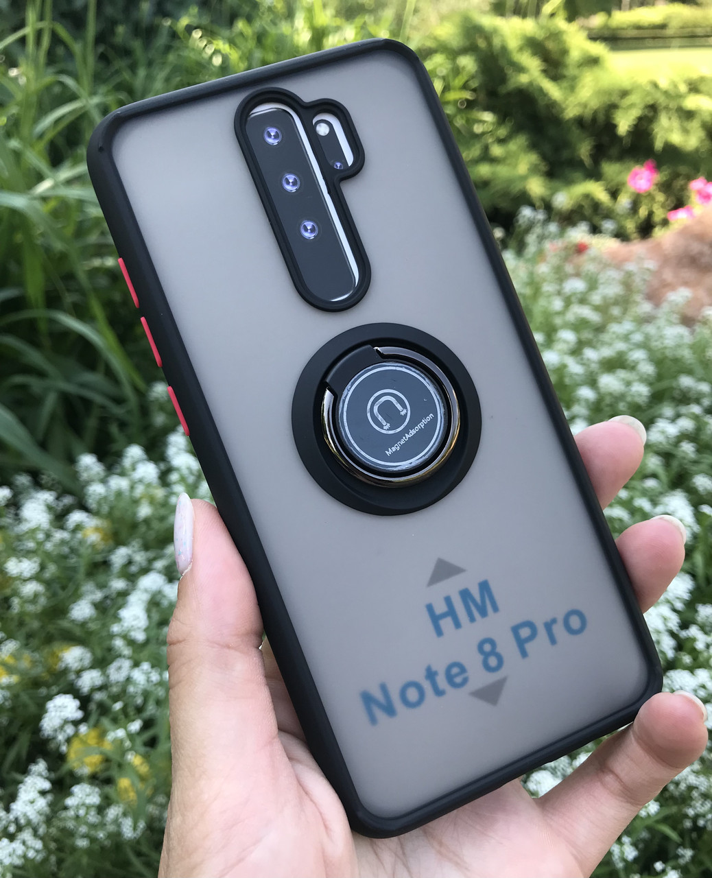 Протиударний чохол бампер GKK LikGus Magnetic Ring з підставкою для Xiaomi Redmi Note 8 Pro Black