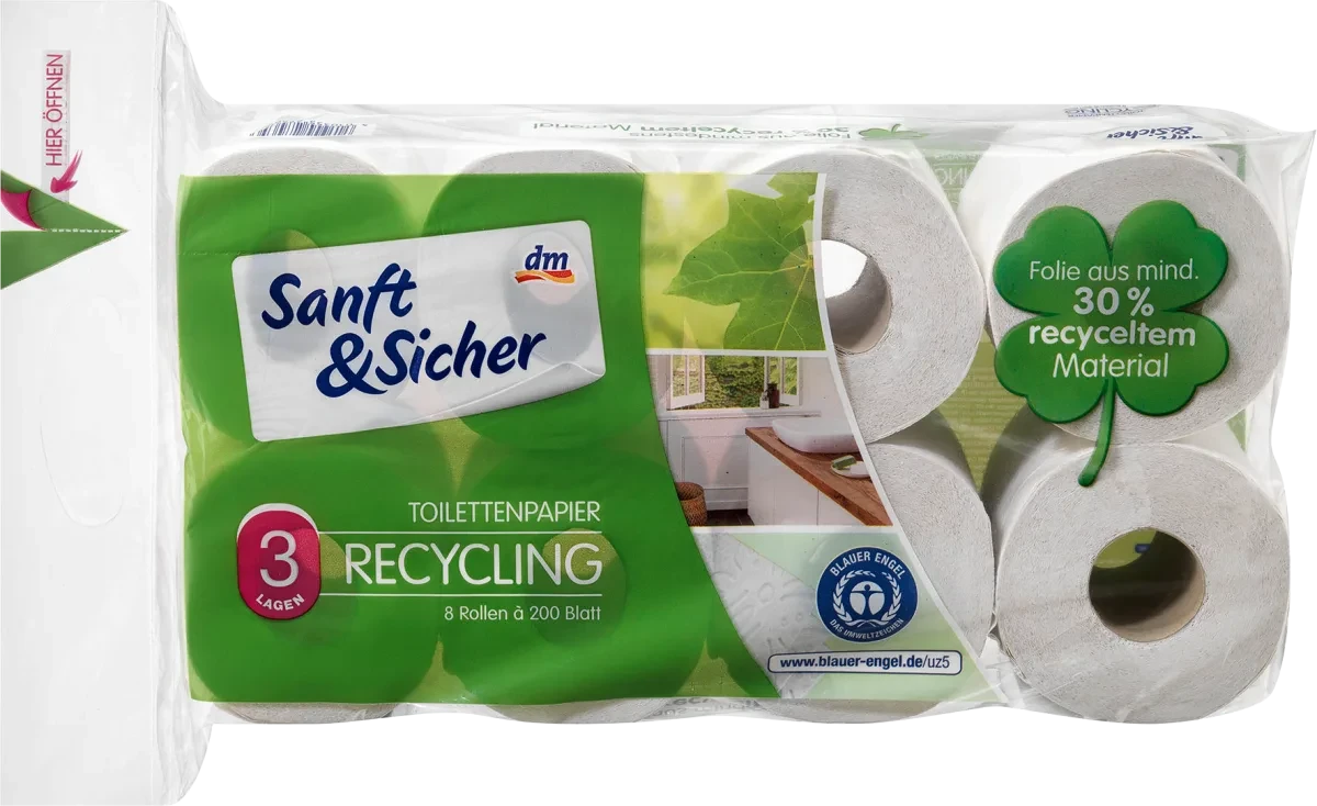 Туалетний папір Sanft&Sicher, 8 рулонів