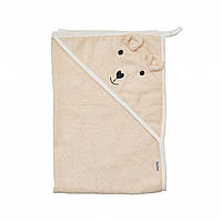 Полотенце детское махровое Bear 100x100, beige, бежевый