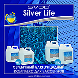Срібний бактерицидний комплекс для басейнів 2x3000 мл SVOD Silver Life знезараження води без хлору, фото 8