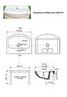 Тумба ЮВВІС для ванної кімнати 60 см біла підлогова ОСКАР Т-5 з умивальником ІЗЕО, фото 6