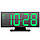 Дзеркальний електронний годинник 3618L настільний LED годинник з термометром (Зелена підсвітка) | часы led, фото 3