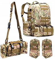 Армейский тактический рюкзак с подсумками 50-60 л