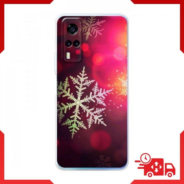 Чохол Сніжинка для ViVO Y31 / Чохли з візерунками сніжинки на ViVO Y31 / Чохол сніжинка для Віво Вай 31