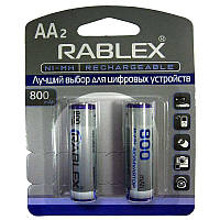 Аккумулятор AA Rablex 800mAh NiMH , 1шт (блистер по 2шт) HR6