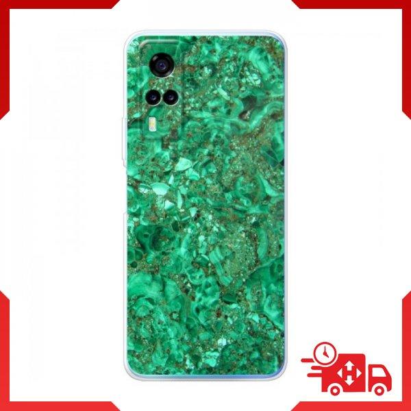 Чохол Салатний Мармур для ViVO Y31 / Чохли Яскравий Мармур на ViVO Y31 / Чохол Салатний Мармур на Віво Вай 31