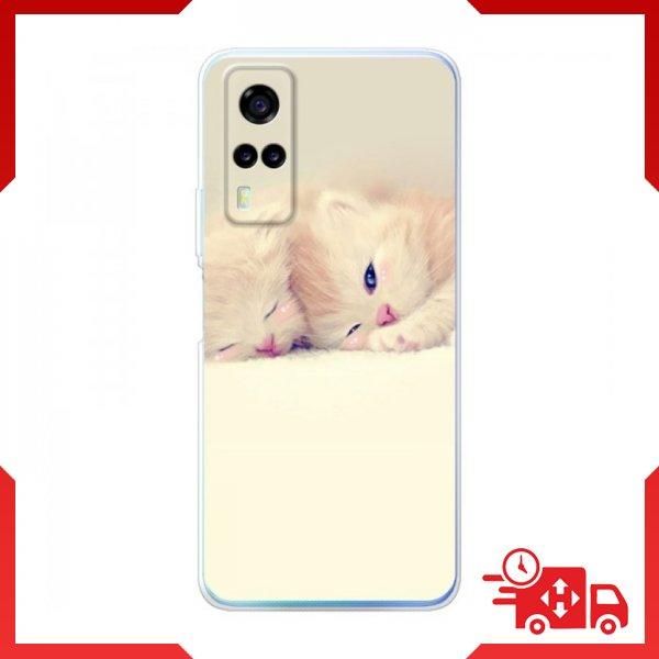 Чохол Маленькі котики для ViVO Y31 / Чохли з милими котиками на ViVO Y31 / Чохол маленькими котиками на Віво Вай 31