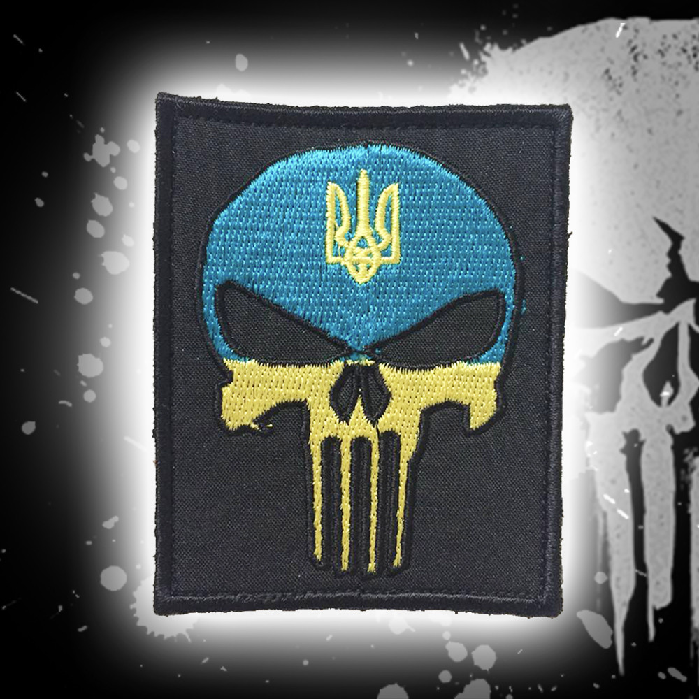 №60 Шеврон (патч) "Каратель" жовто блакитний