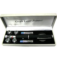 Фонарь указка-лазер с насадками 803-5 (5+1) Green