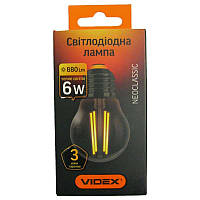 Лампочка светодиодная Videx Filament G45F 6W E27 3000K (VL-G45F-06273)