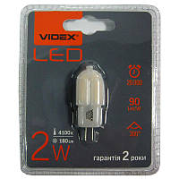 Лампочка светодиодная Videx G4е 2W 4100K 220V, G4